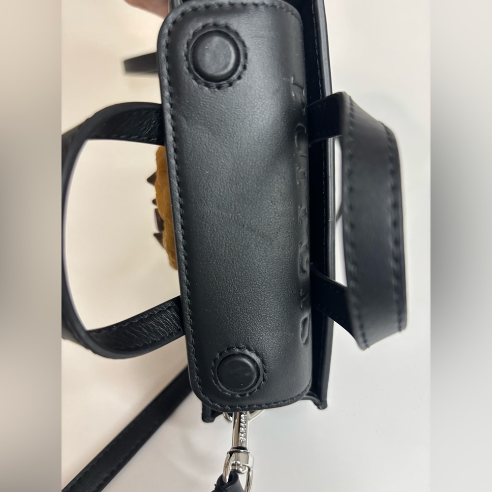 Puppets and Puppets Mini Cookie Top Handle Black Bag - Picture 12 of 14